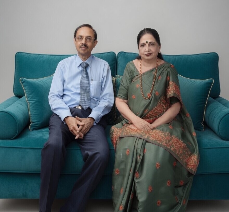 Dr Ravindra Jharia and his wife Harsha, GMC Nagpur 1973 batch alumnus. Nagpur based private practitioenr.